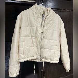 Cream/White Puffer Jacket